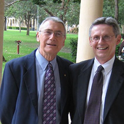 Emeritus Professor Bob Milns and Professor Donald Kyle from the University of Texas