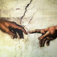 Michelangelo 'The Creation of Adam' hands; Image via Pixabay, CC0 Public Domain