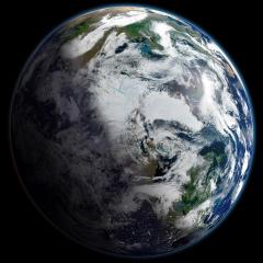 satellite image of earth; Image via Pixabay, CC0 Public Domain