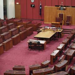 the Australian Senate chamber; Image via Pixabay, CC0 Public Domain